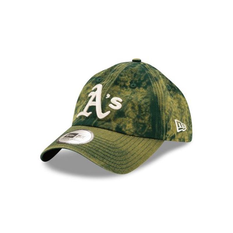 MLB Oakland Athletics Hand Brush Wash Casual Classic Adjustable (TCY2388) - Green New Era Caps